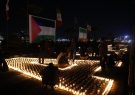 مردم در لاهیجان به یاد شهدای غزه ۳۳ هزار شمع روشن کردند