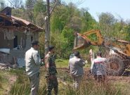 تخریب ساخت و ساز غیر مجاز در منطقه حفاظت شده گشت رودخان – سیاهمزگی
