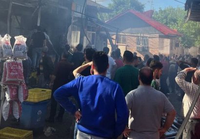 آتش سوزی یک باب مغازه و یک منزل مسکونی در فومن