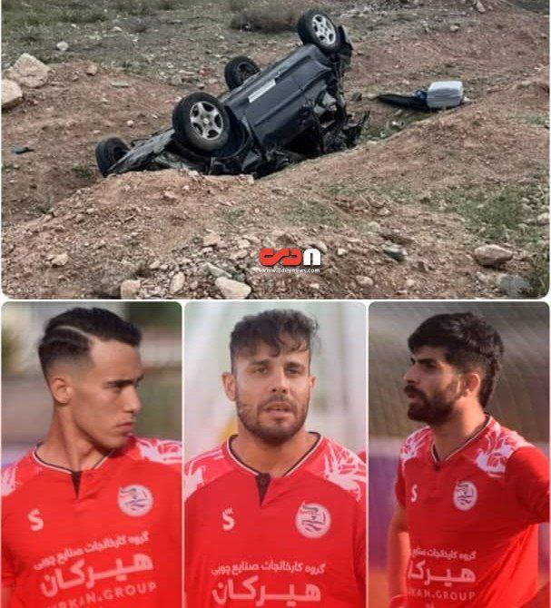 حادثه برای خودروی حامل ۳ بازیکن تیم فوتبال شهرداری آستارا